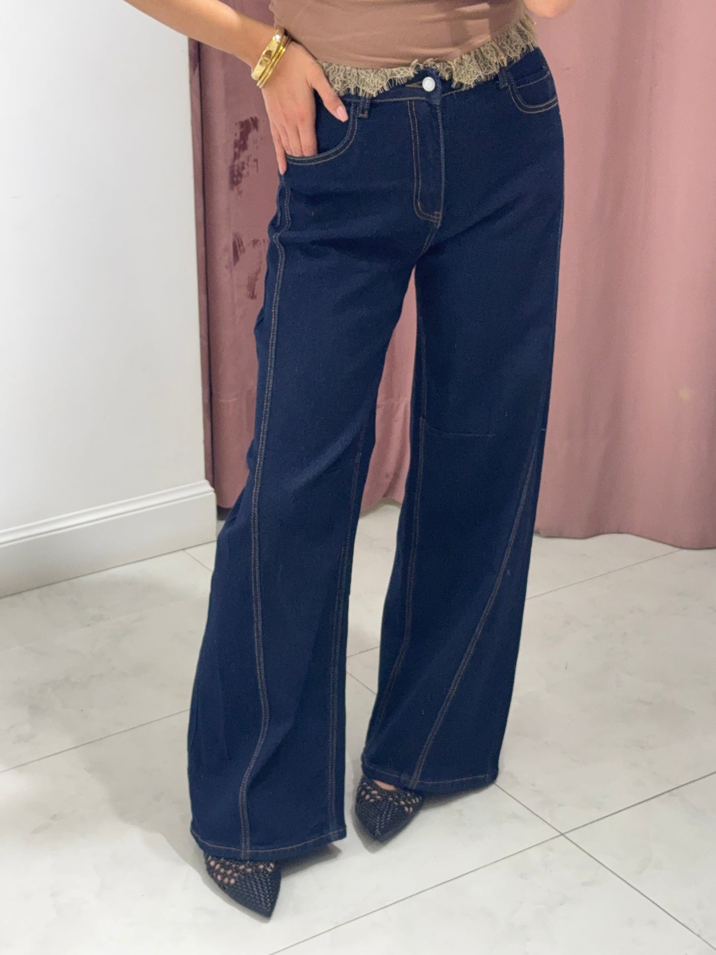 Jeans maxi baggy - lavaggio 0