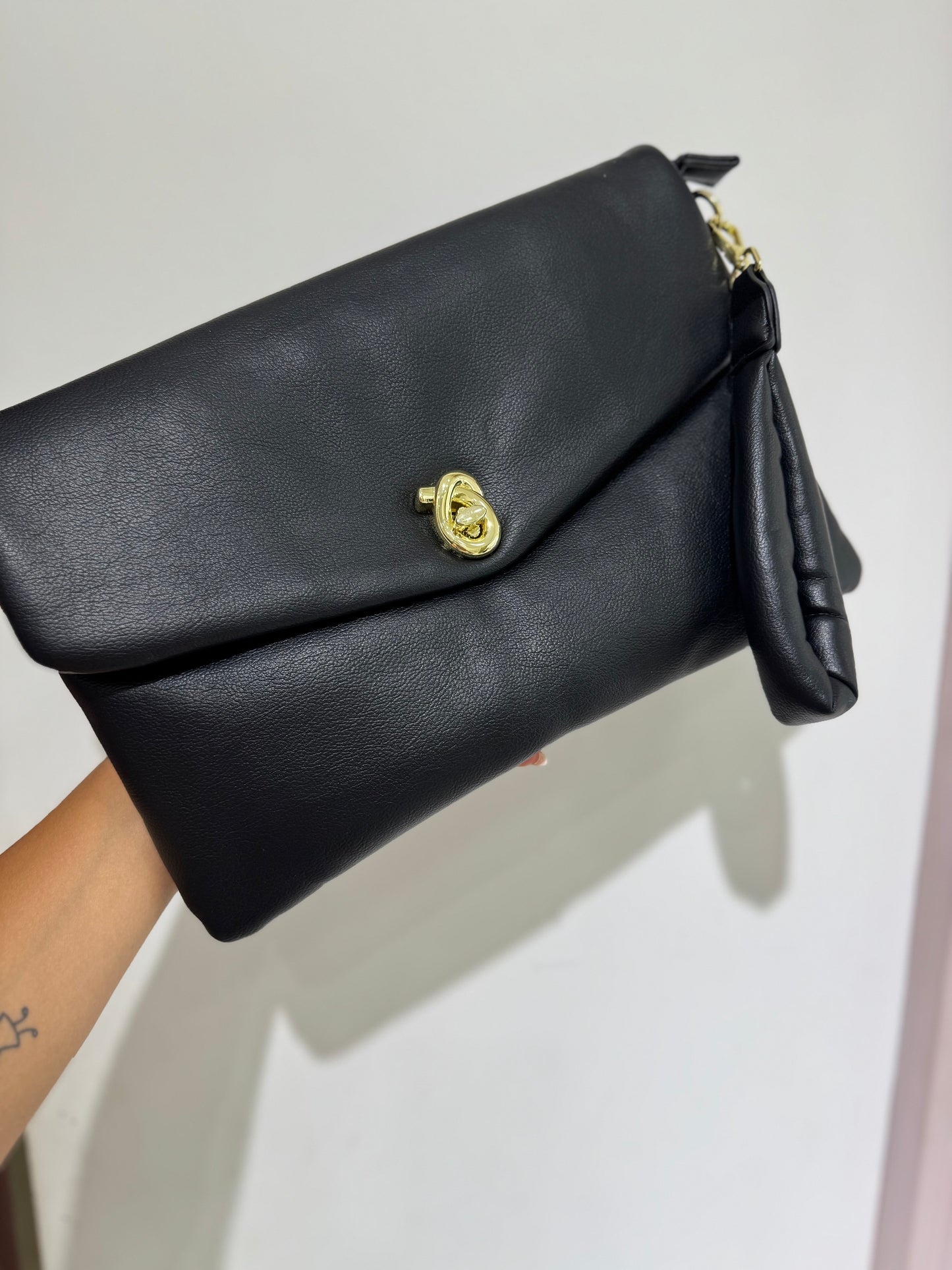 Maxi pochette puff - nero