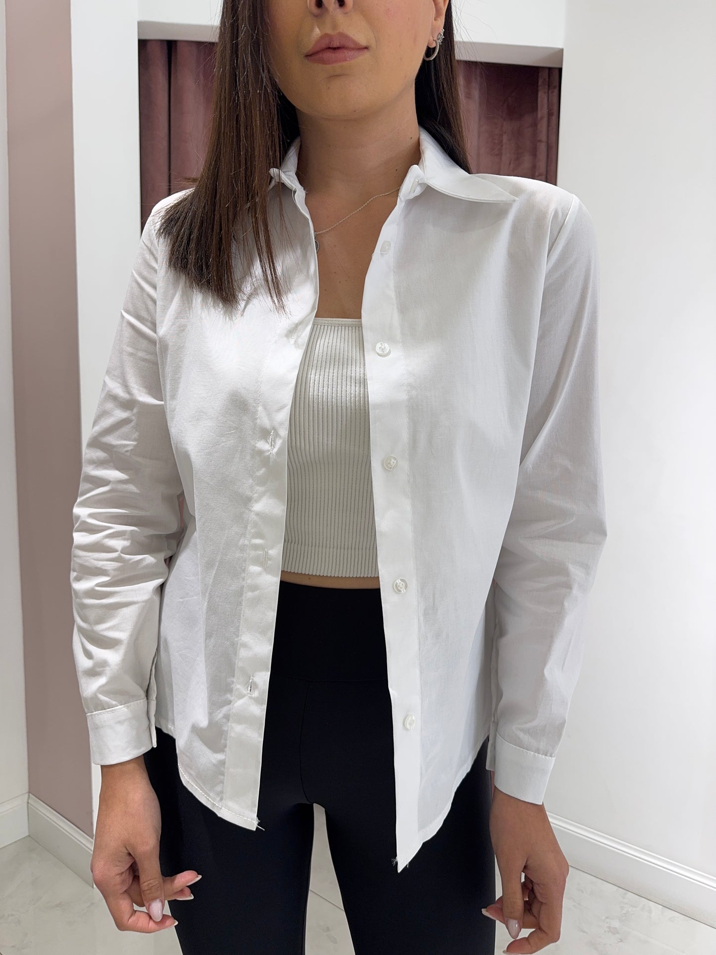 camicia slim - bianco