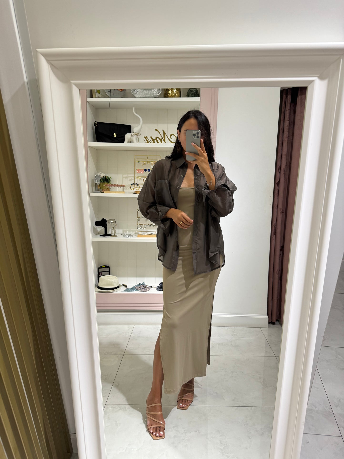 Abito in lycra - beige
