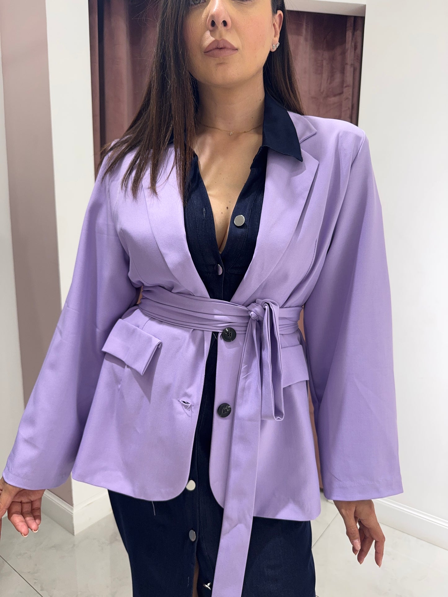 Blazer con fusciacca - Lilla