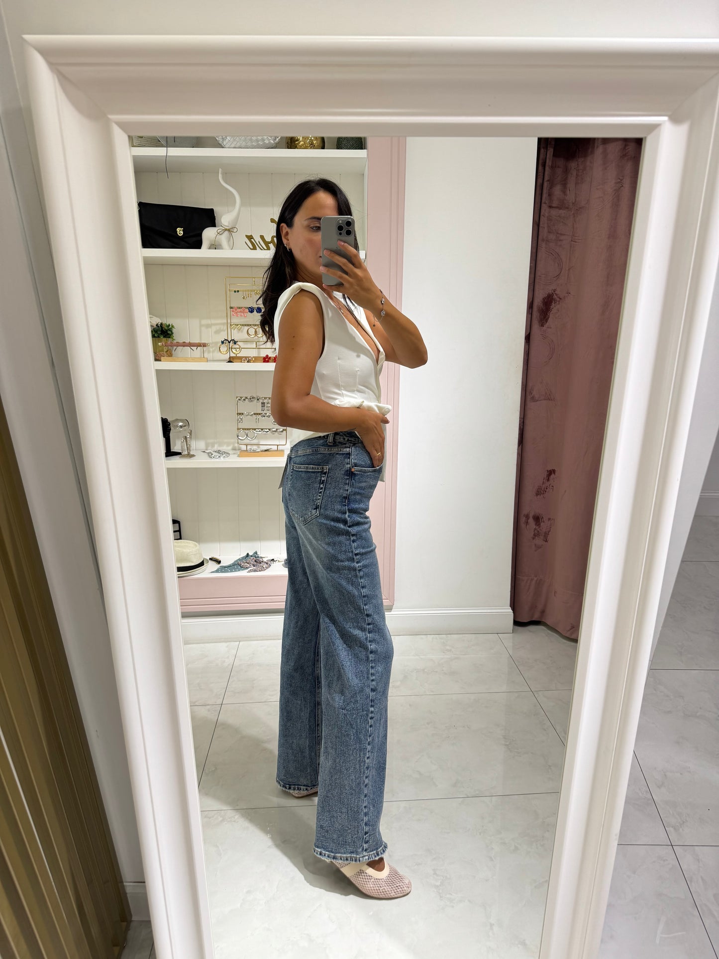 Jeans palazzo - lavaggio scuro