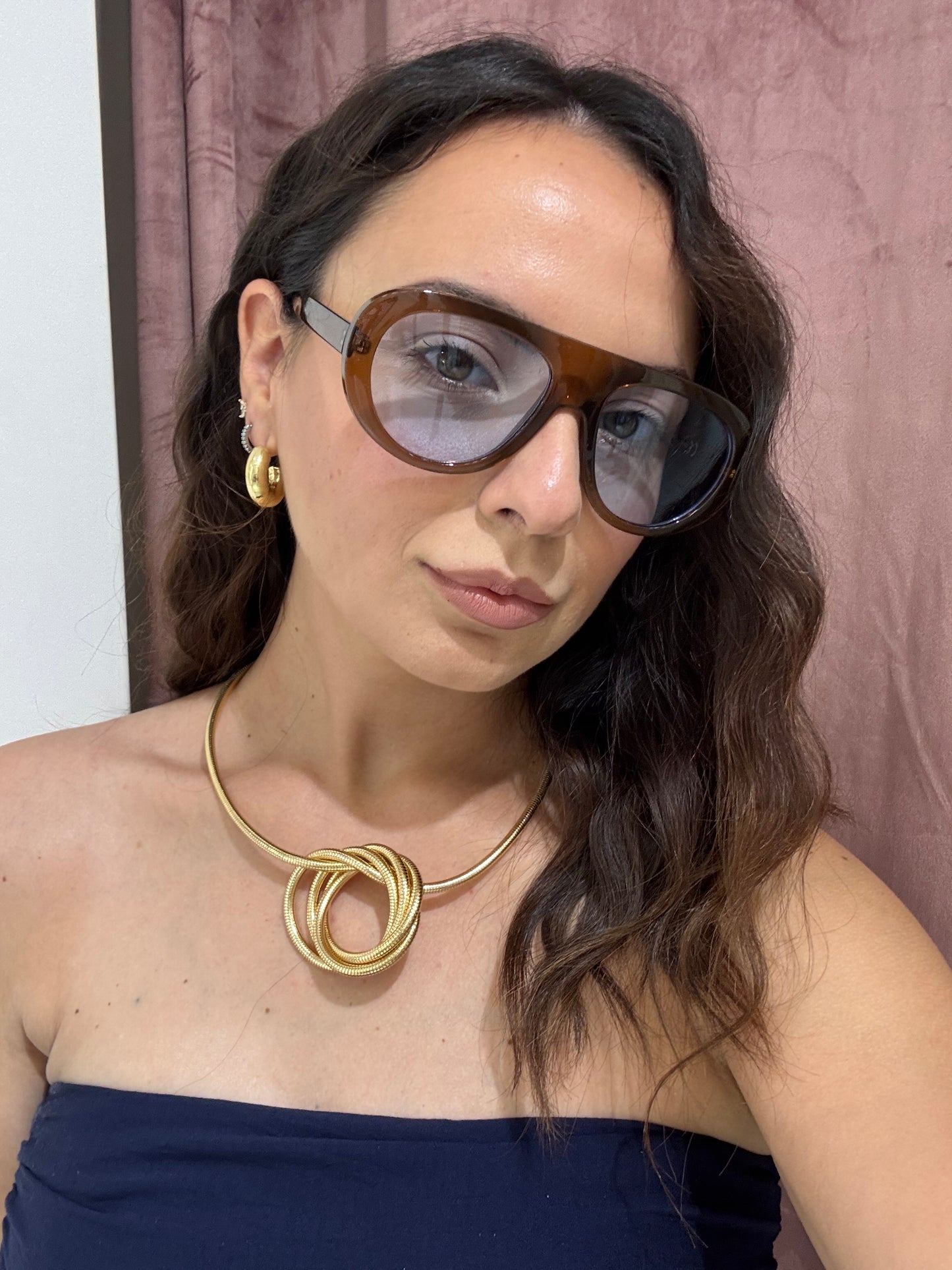 Sunglasses lente azzurra