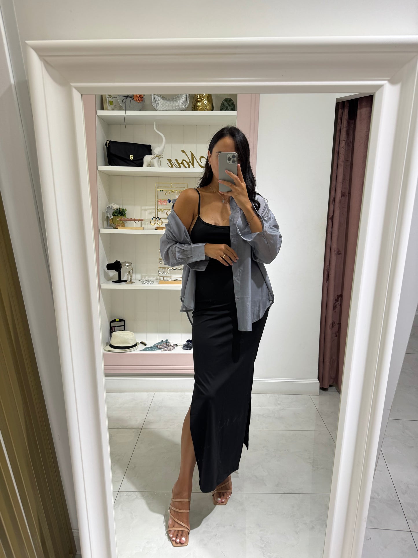 Camicia velata - grigio