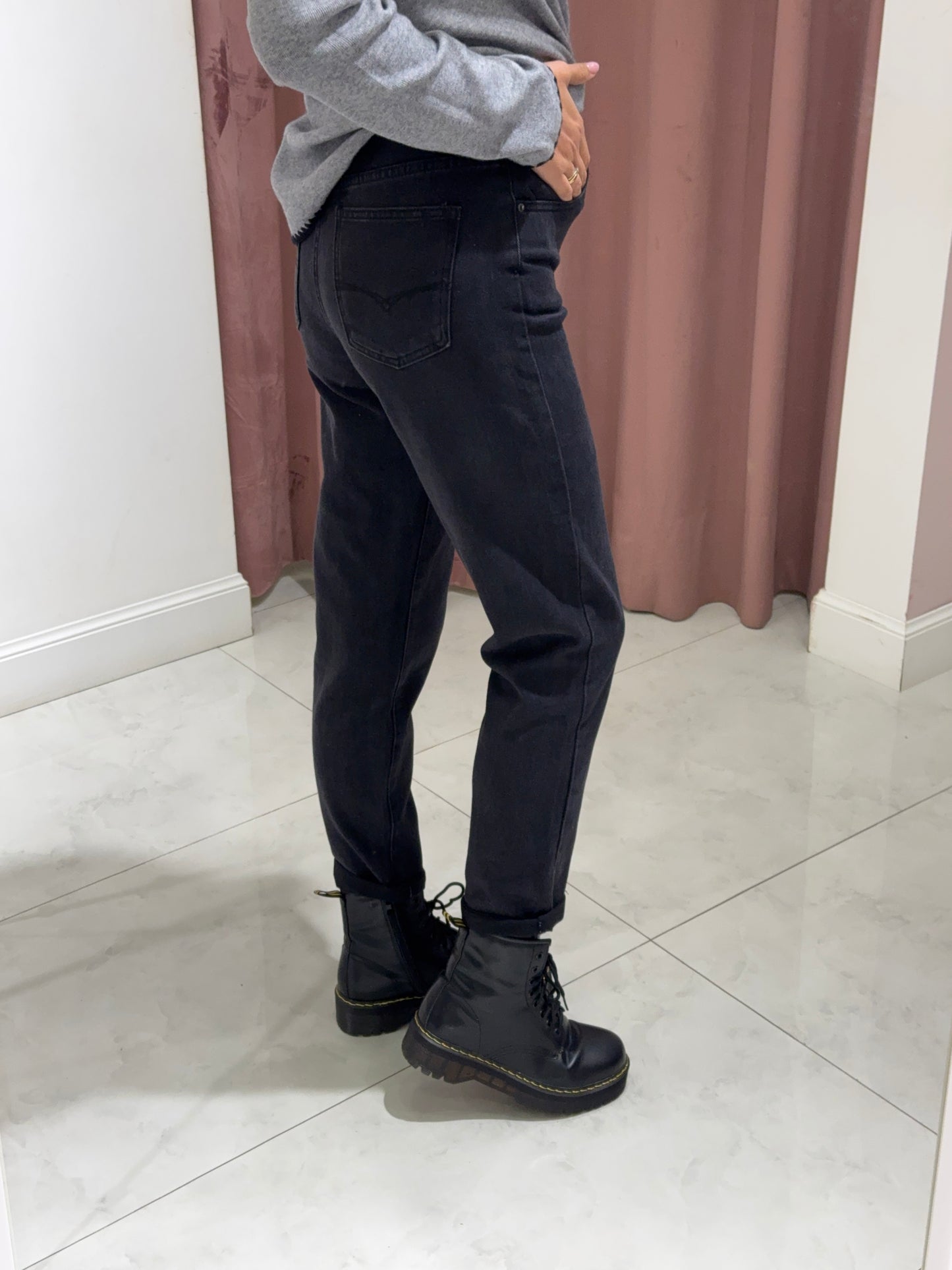Jeans mom - nero