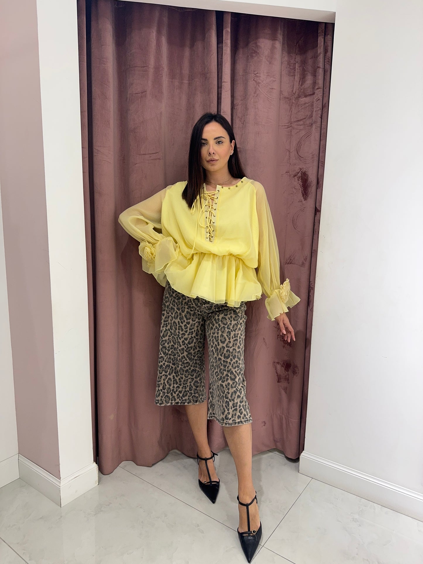 jeans Bermuda - Leopardo