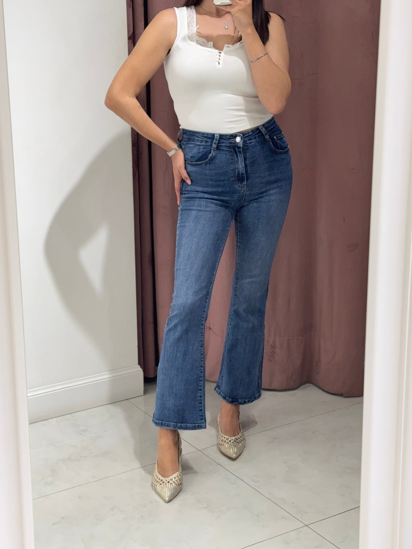 Jeans trombetta - Laveggio scuro