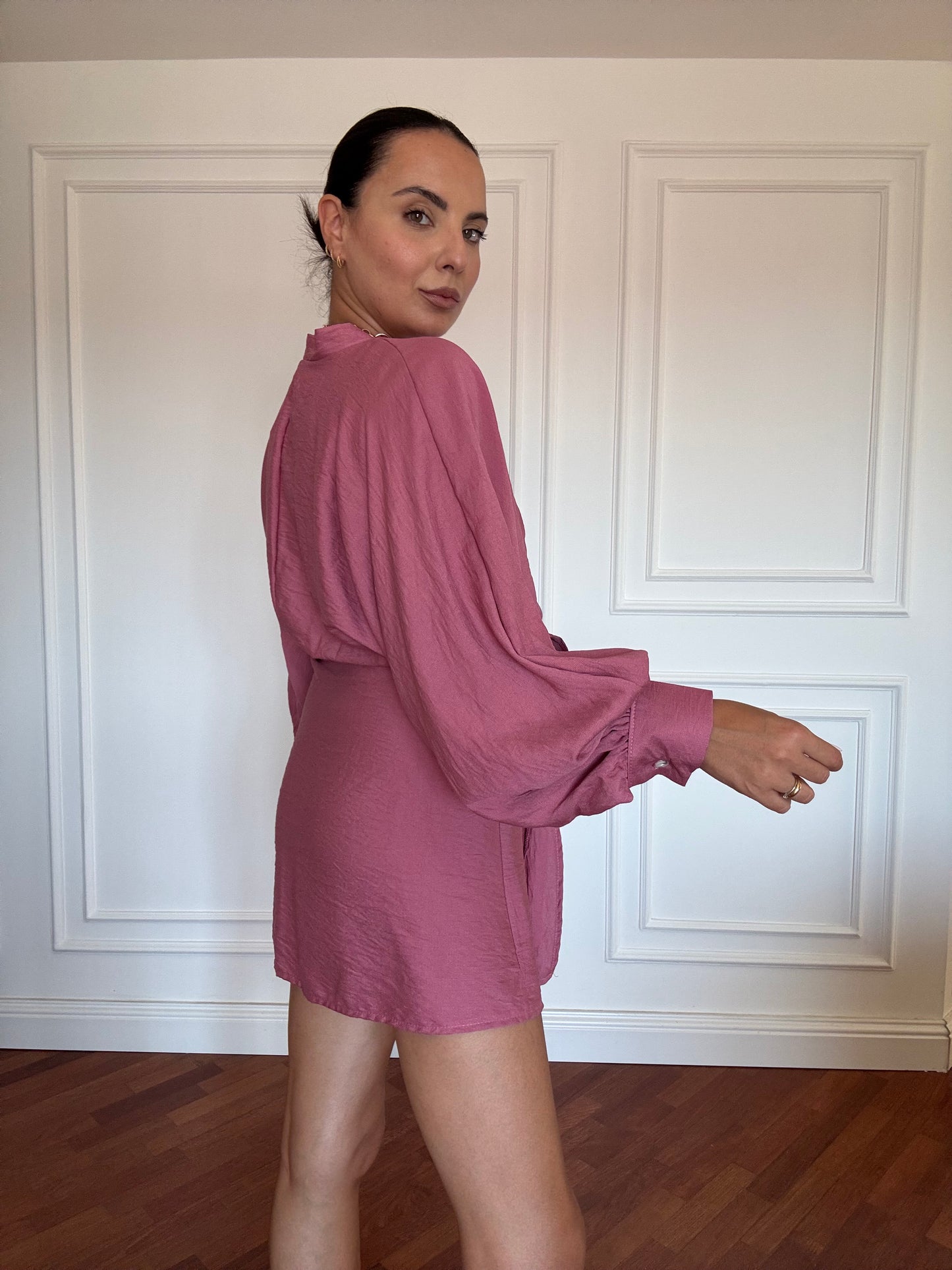 Abito portafoglio basic - rosa