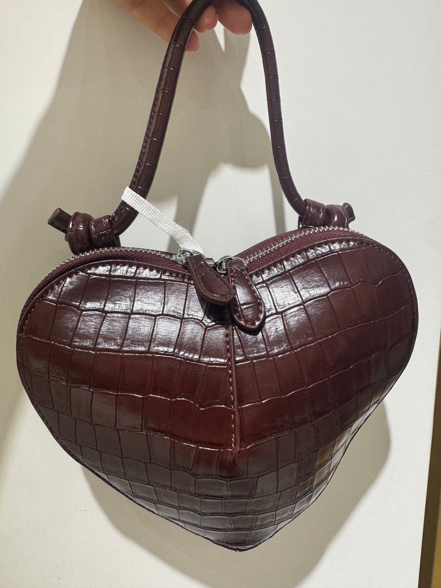 Borsa a cuore - bordeaux