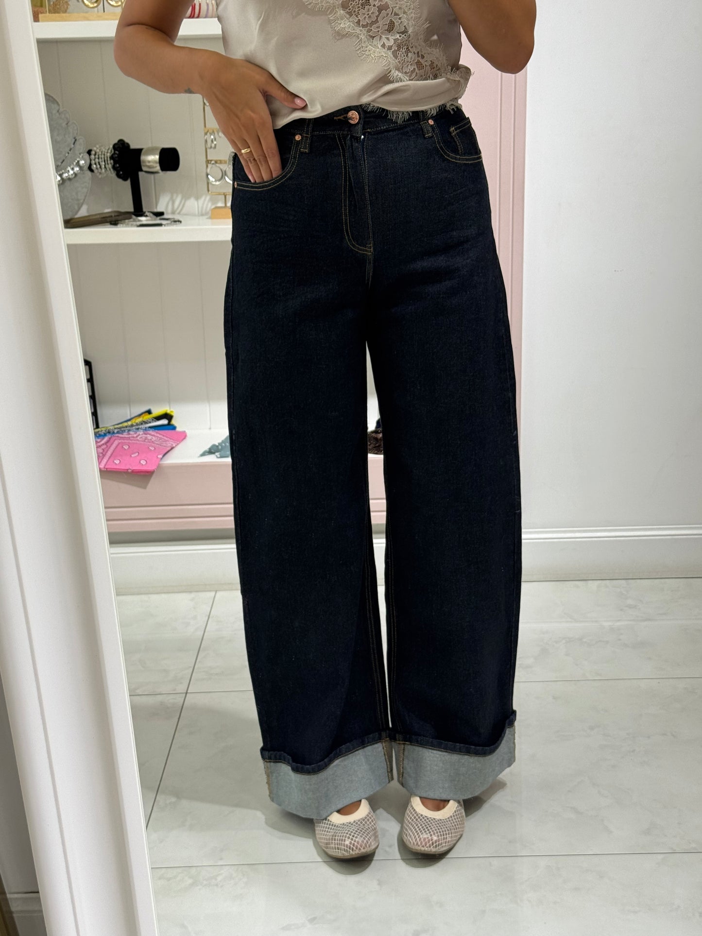 Jeans baggy lavaggio 0