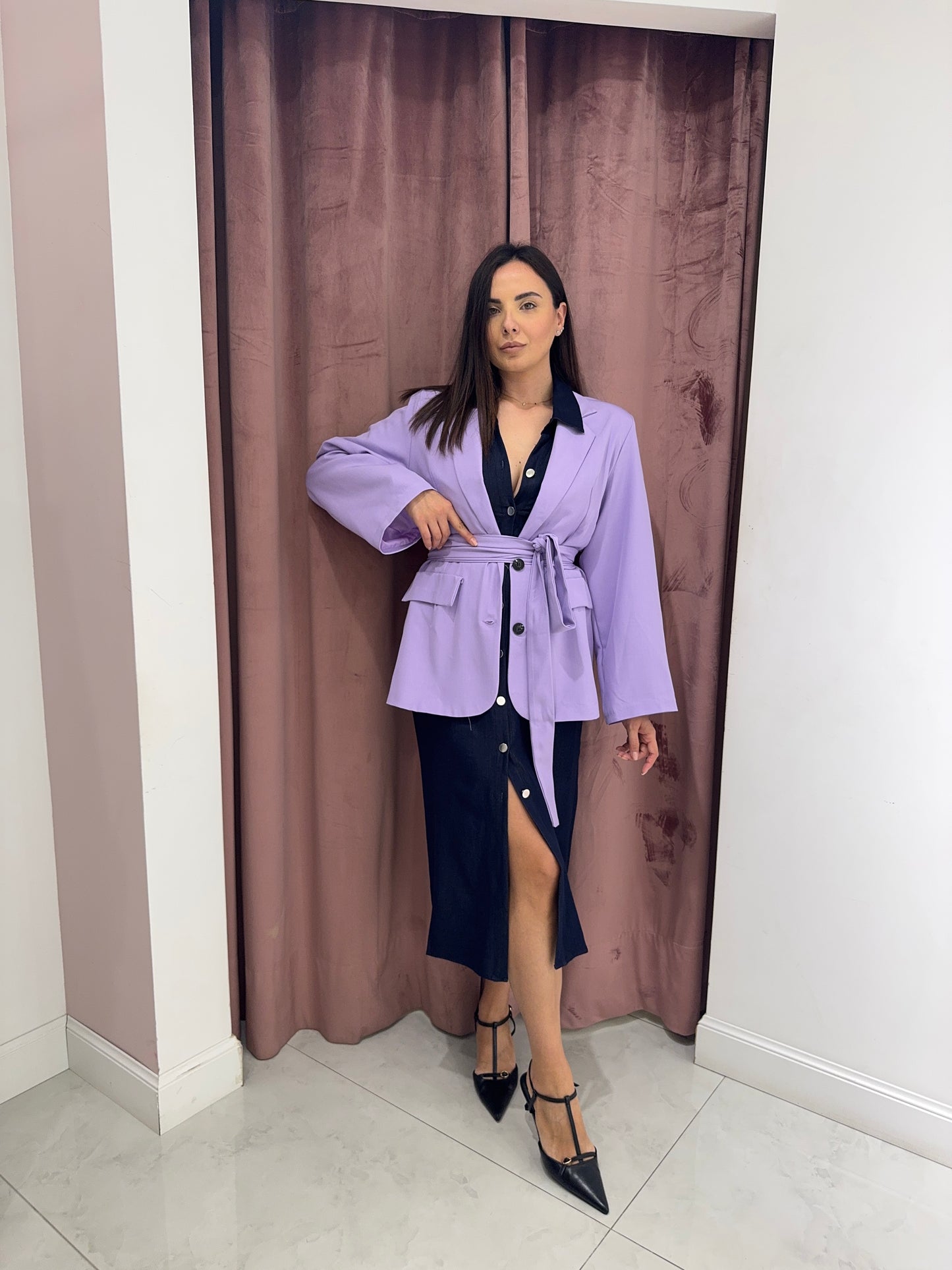 Blazer con fusciacca - Lilla