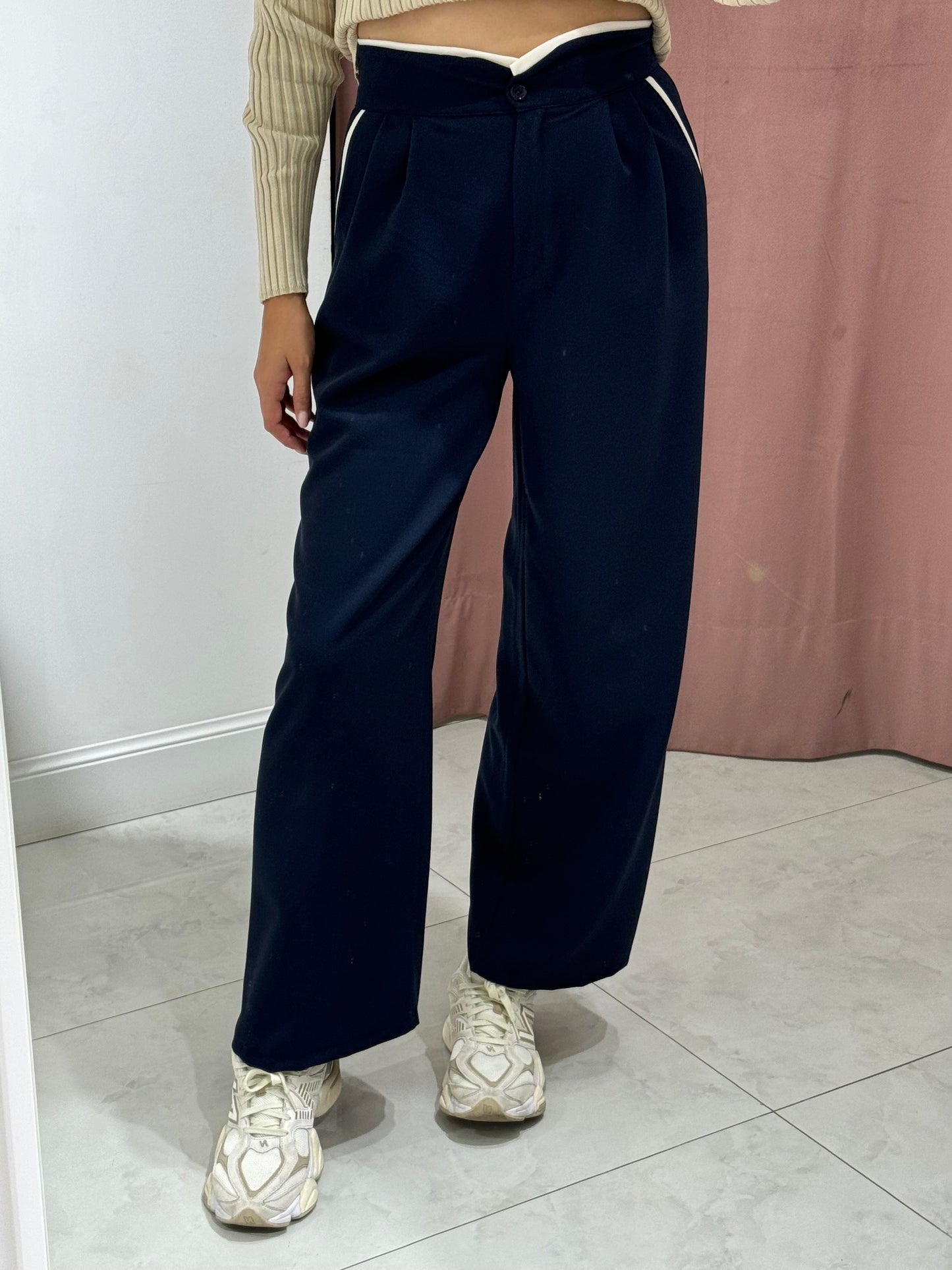 Pantalone palazzo - Blu Navy