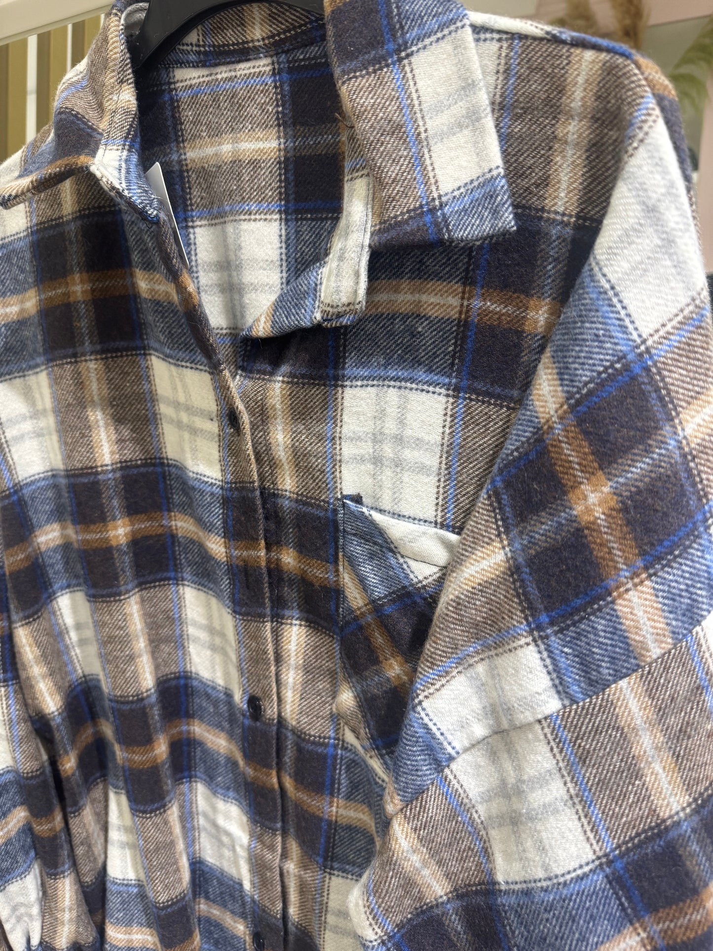 Maxi camicia flanella - fantasia check