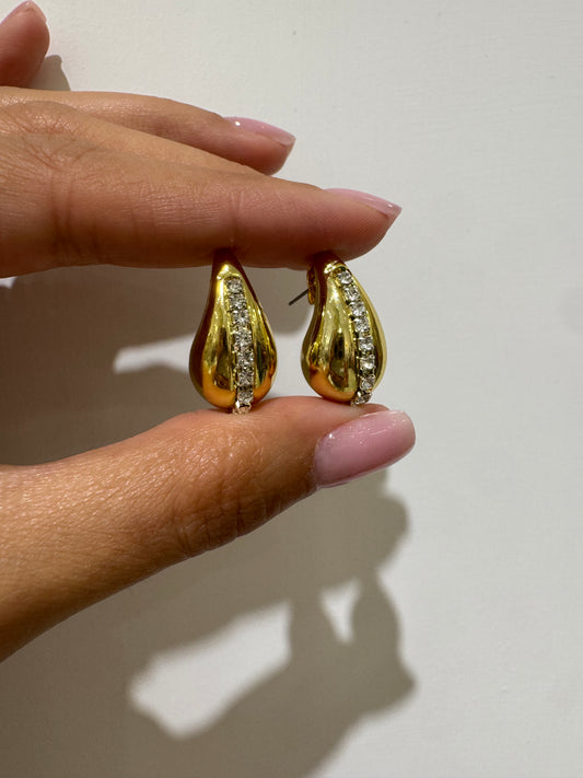 Orecchini goccia con strass