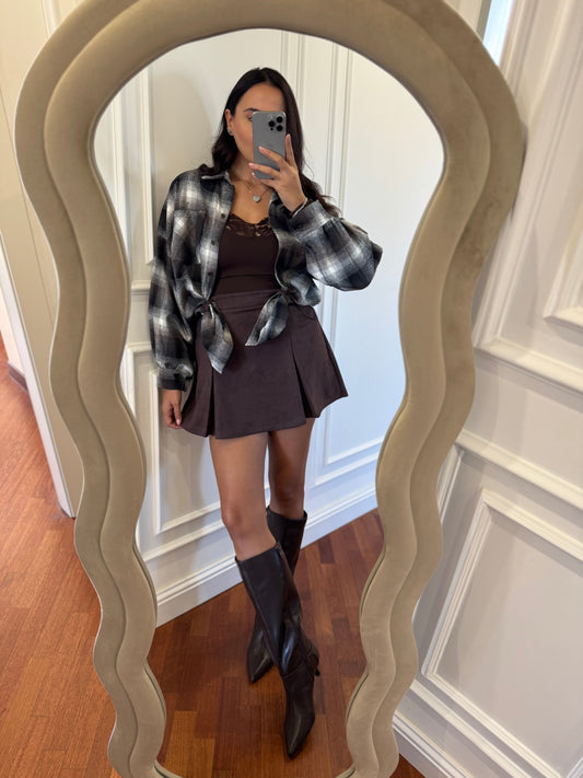 Maxi camicia flanella - fantasia check
