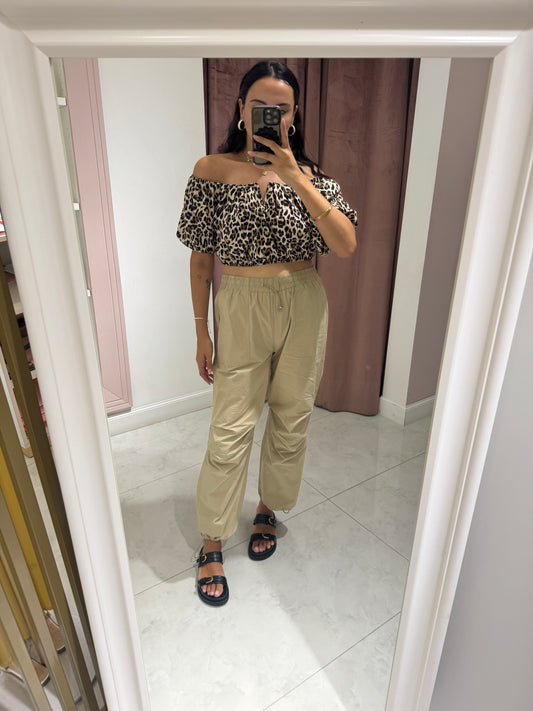 Pantalone cargo - beige