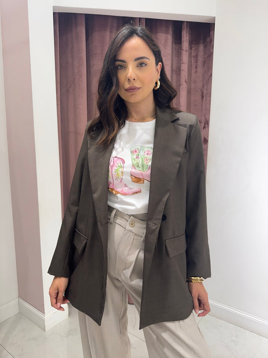 Blazer doppio petto - marrone