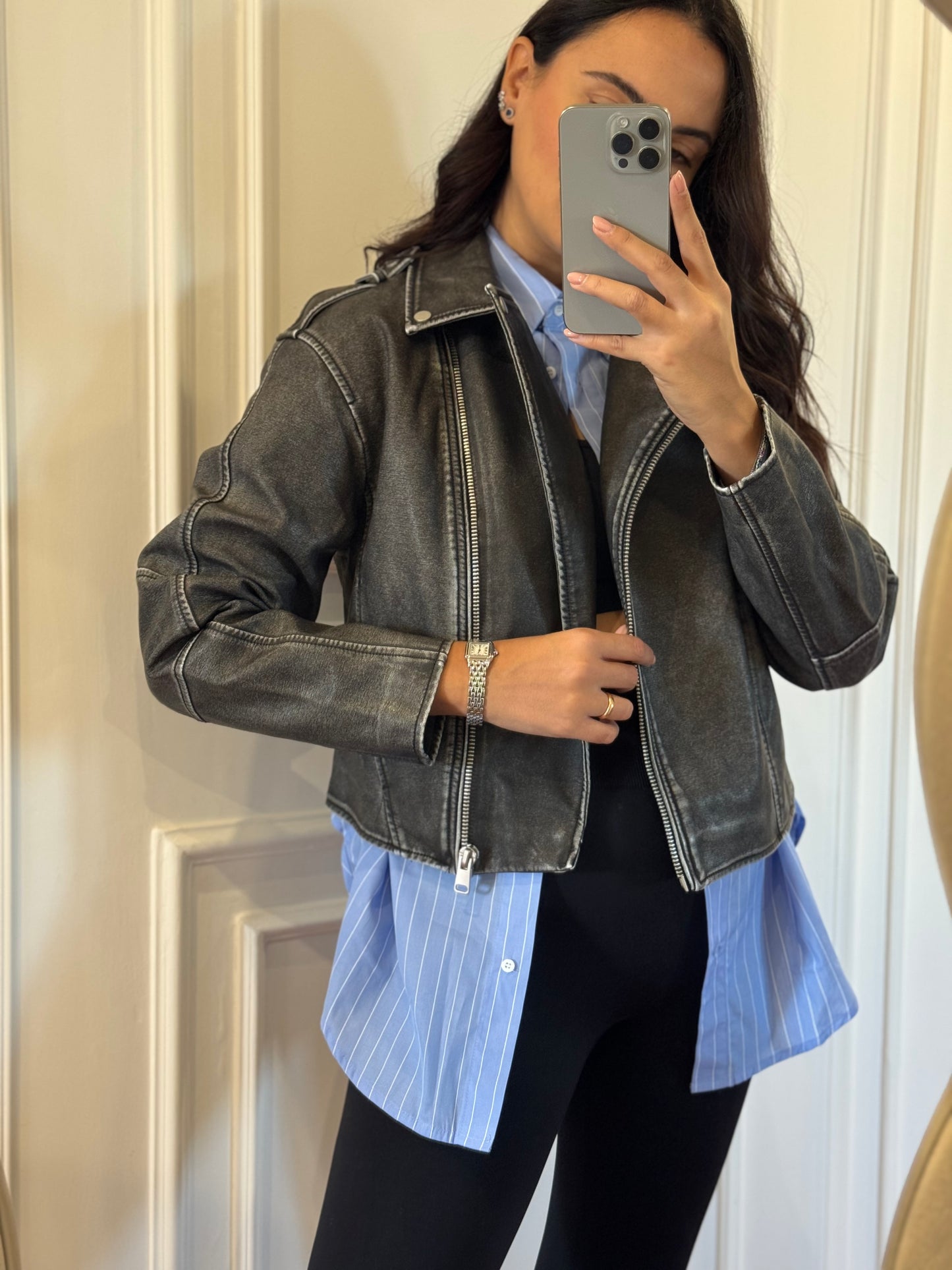Chiodo crop fumè