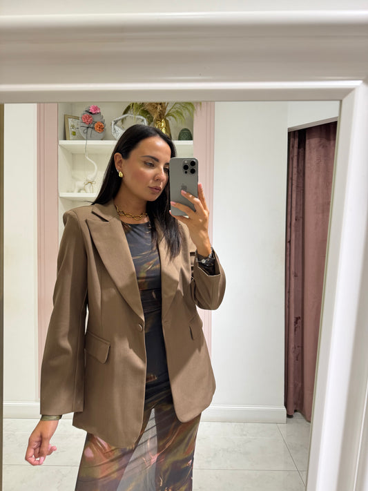 Giacca basic - marrone