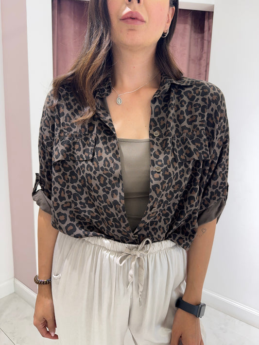 Camicia over - leopardata