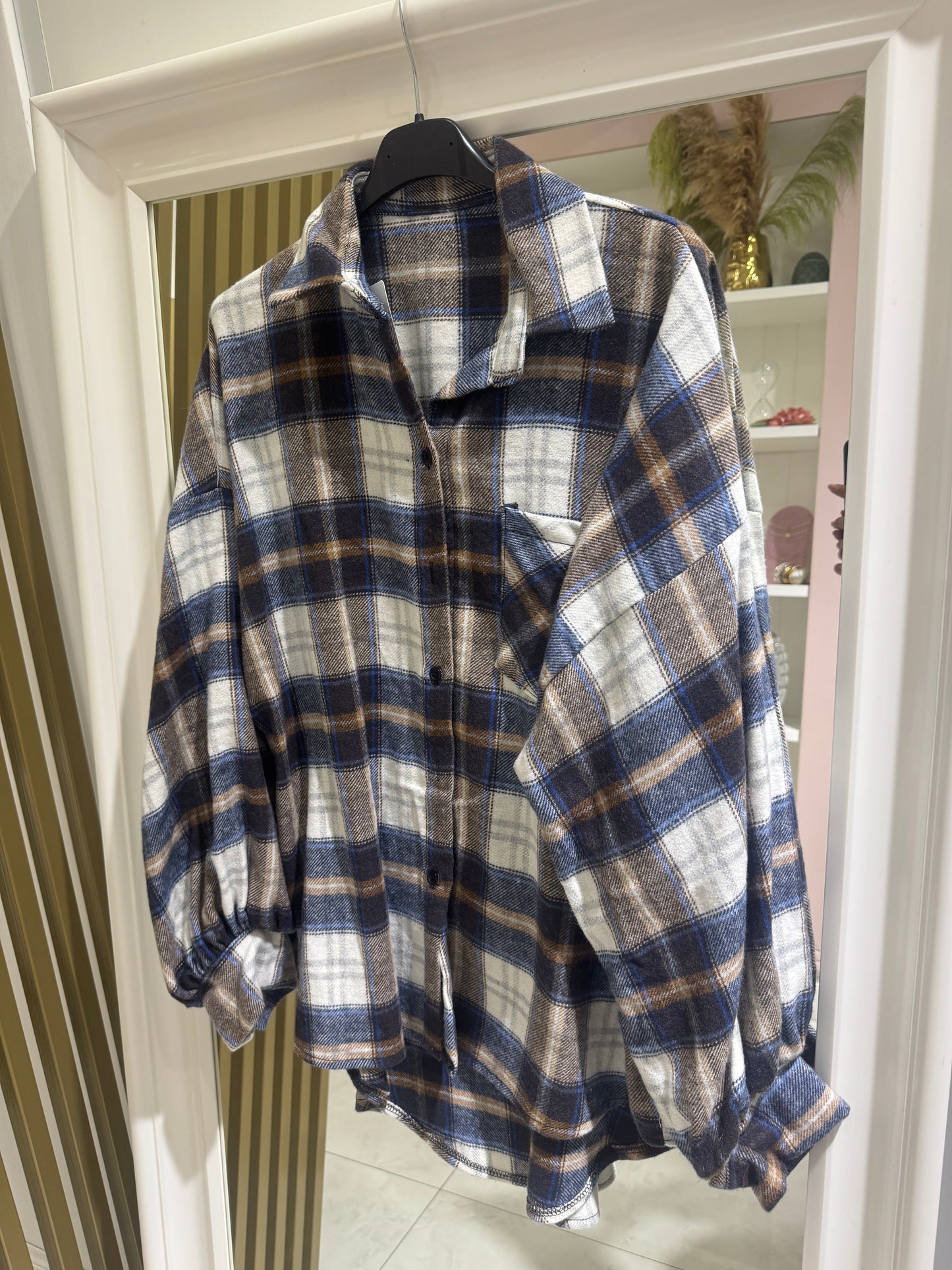 Maxi camicia flanella - fantasia check