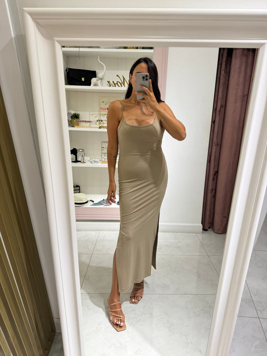 Abito in lycra - beige