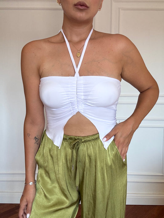 Top lycra - bianco