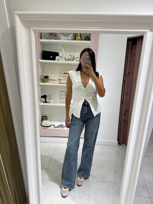 Jeans palazzo - lavaggio scuro