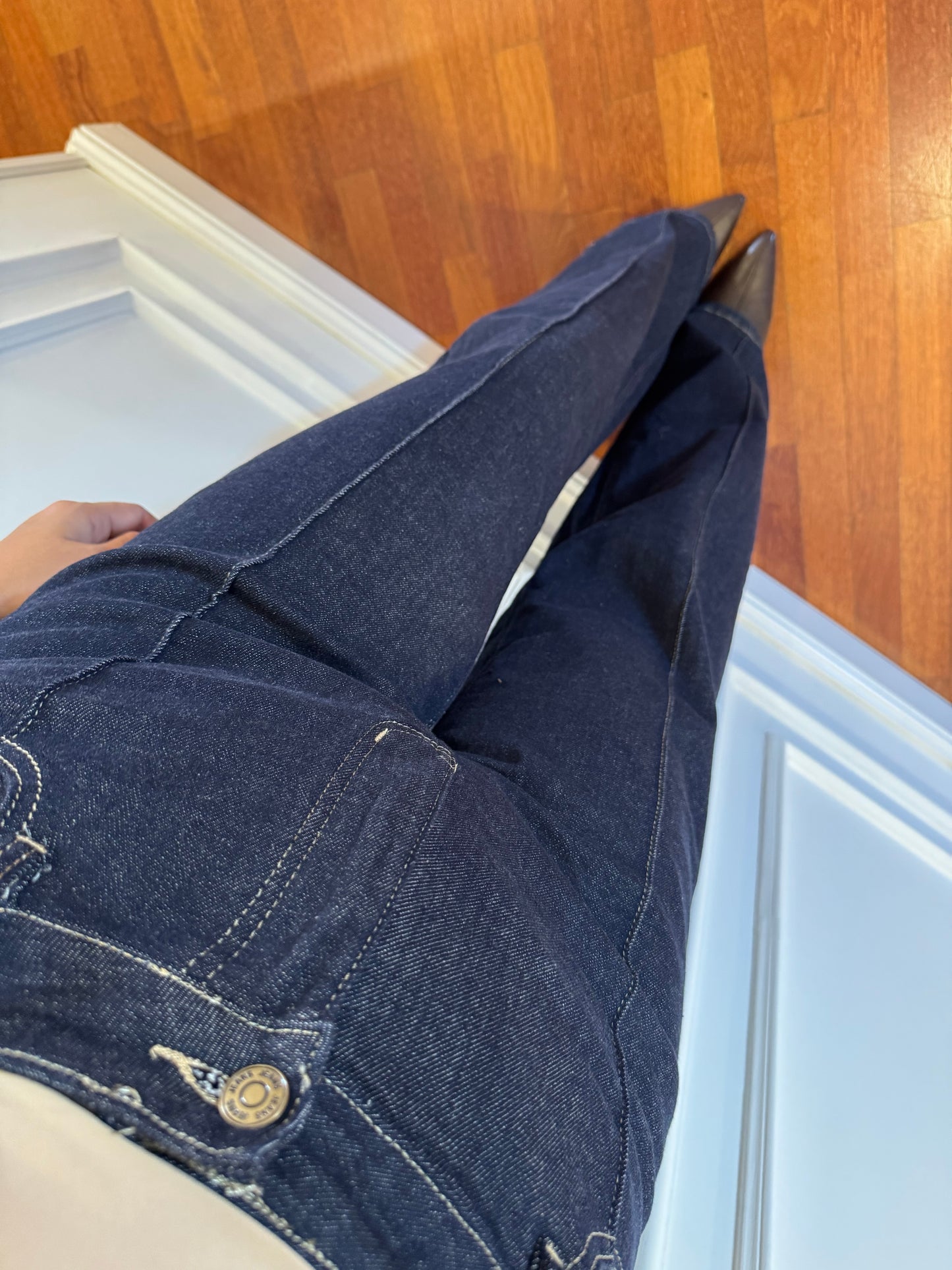 Jeans palazzo lavaggio 0
