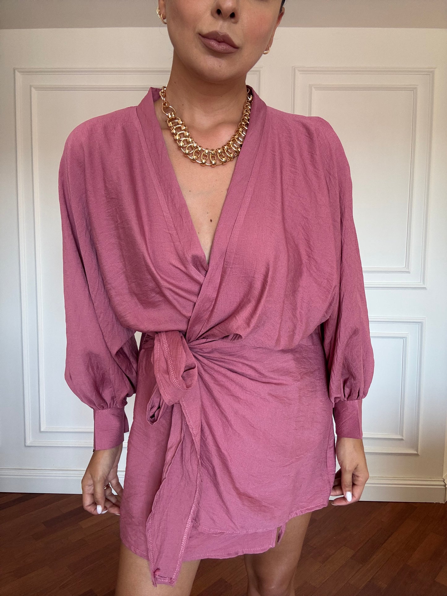 Abito portafoglio basic - rosa