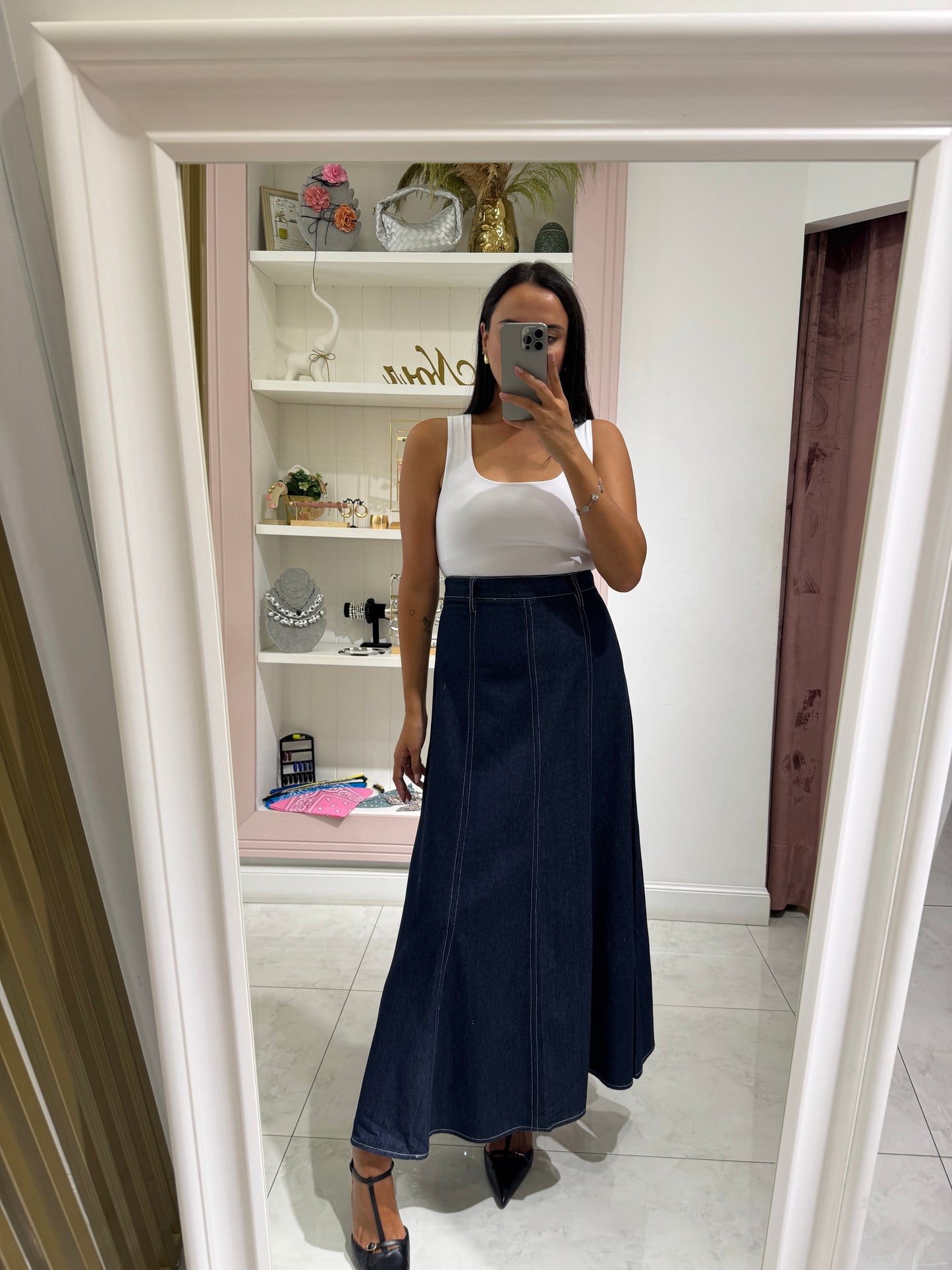 Set denim gonna