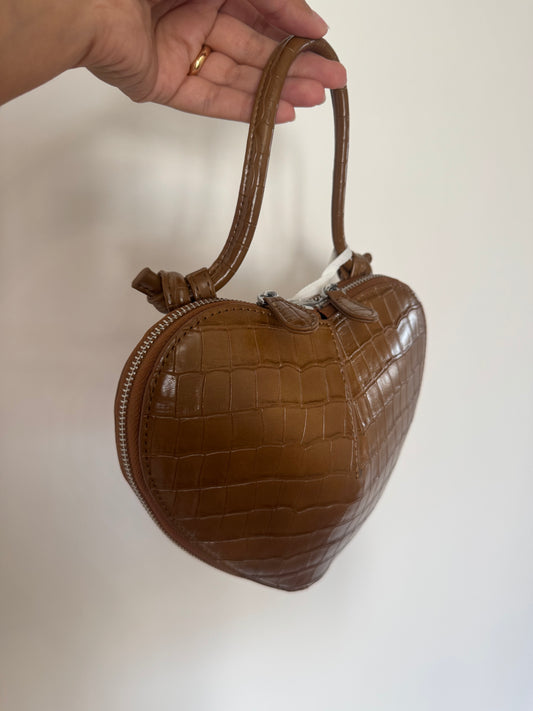 Borsa a cuore - camel