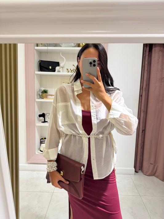 Camicia velata - bianco