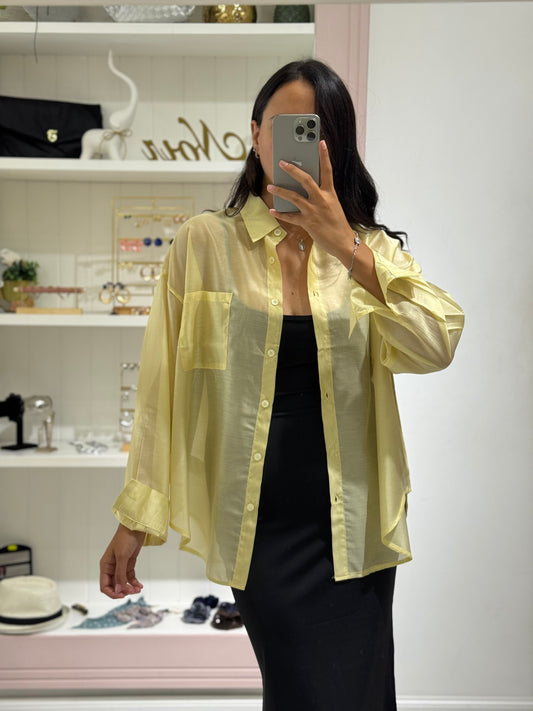 Camicia velata - giallo