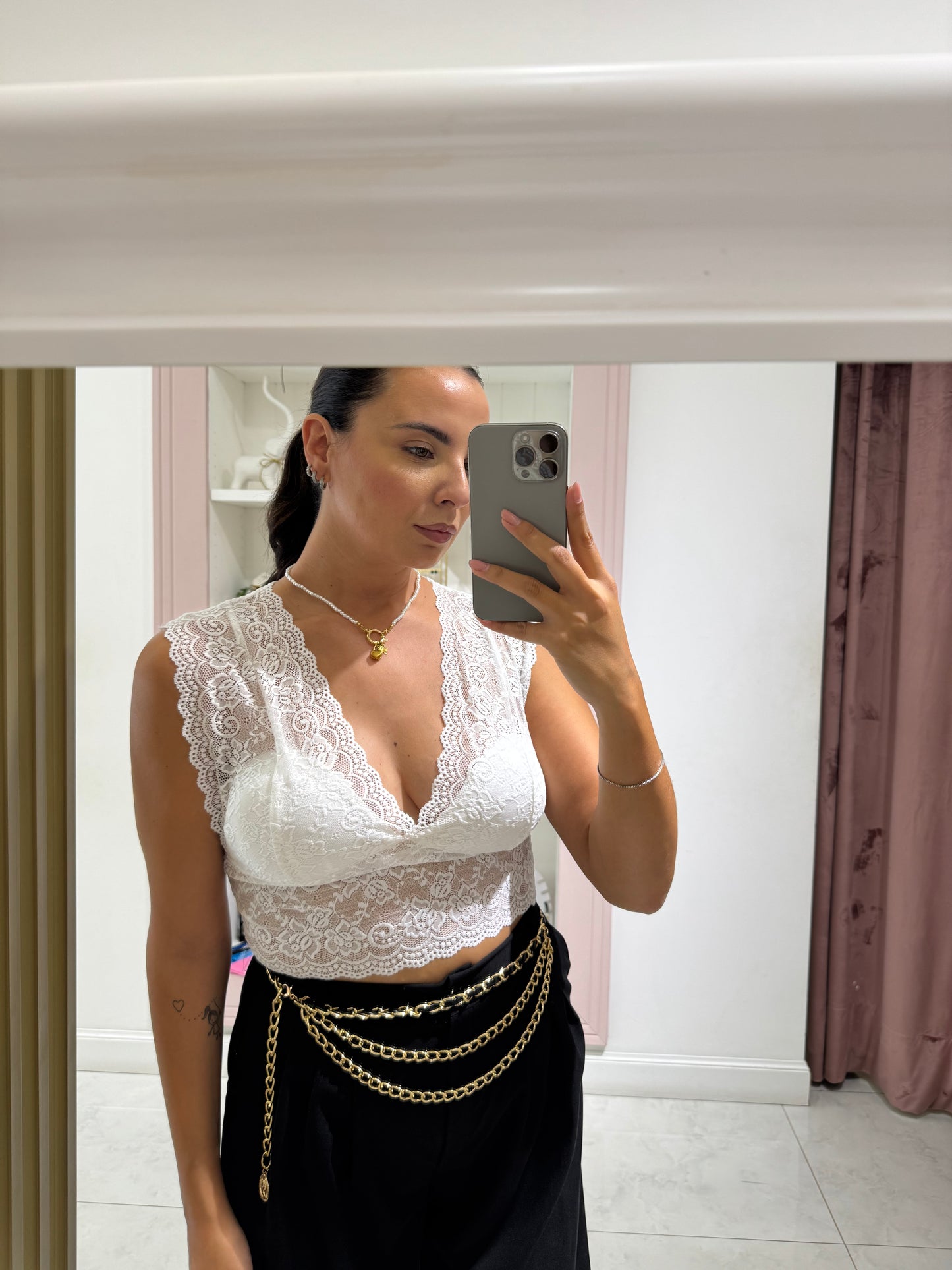Bralette in pizzo - bianco