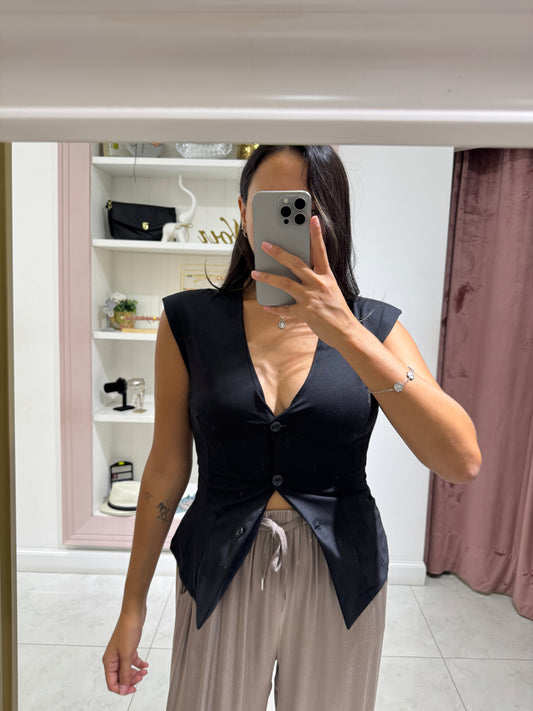 Gilet basic - nero