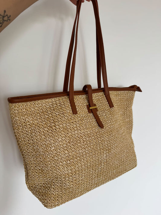 Borsa a spalla in paglia
