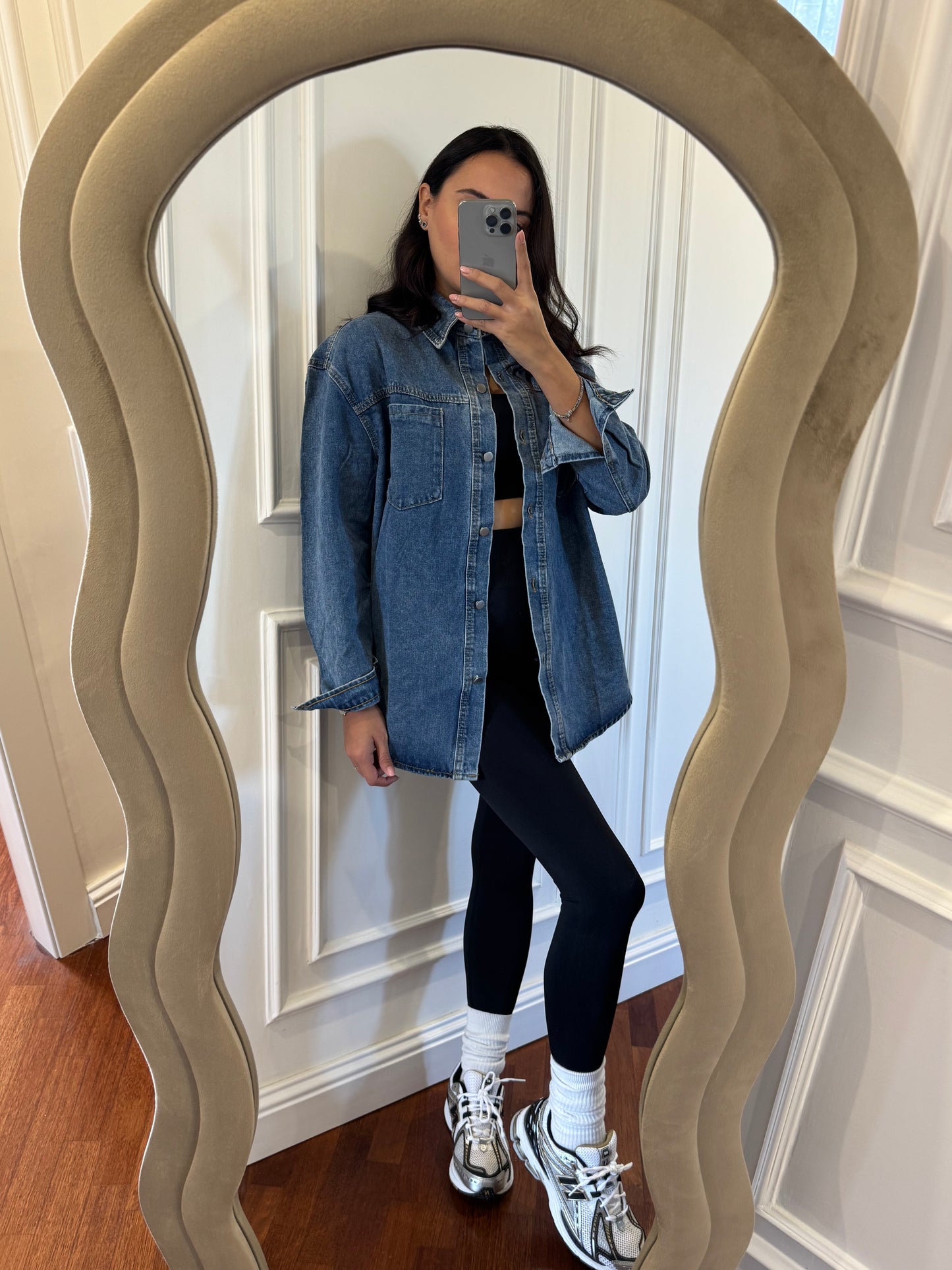 Maxi camicia denim