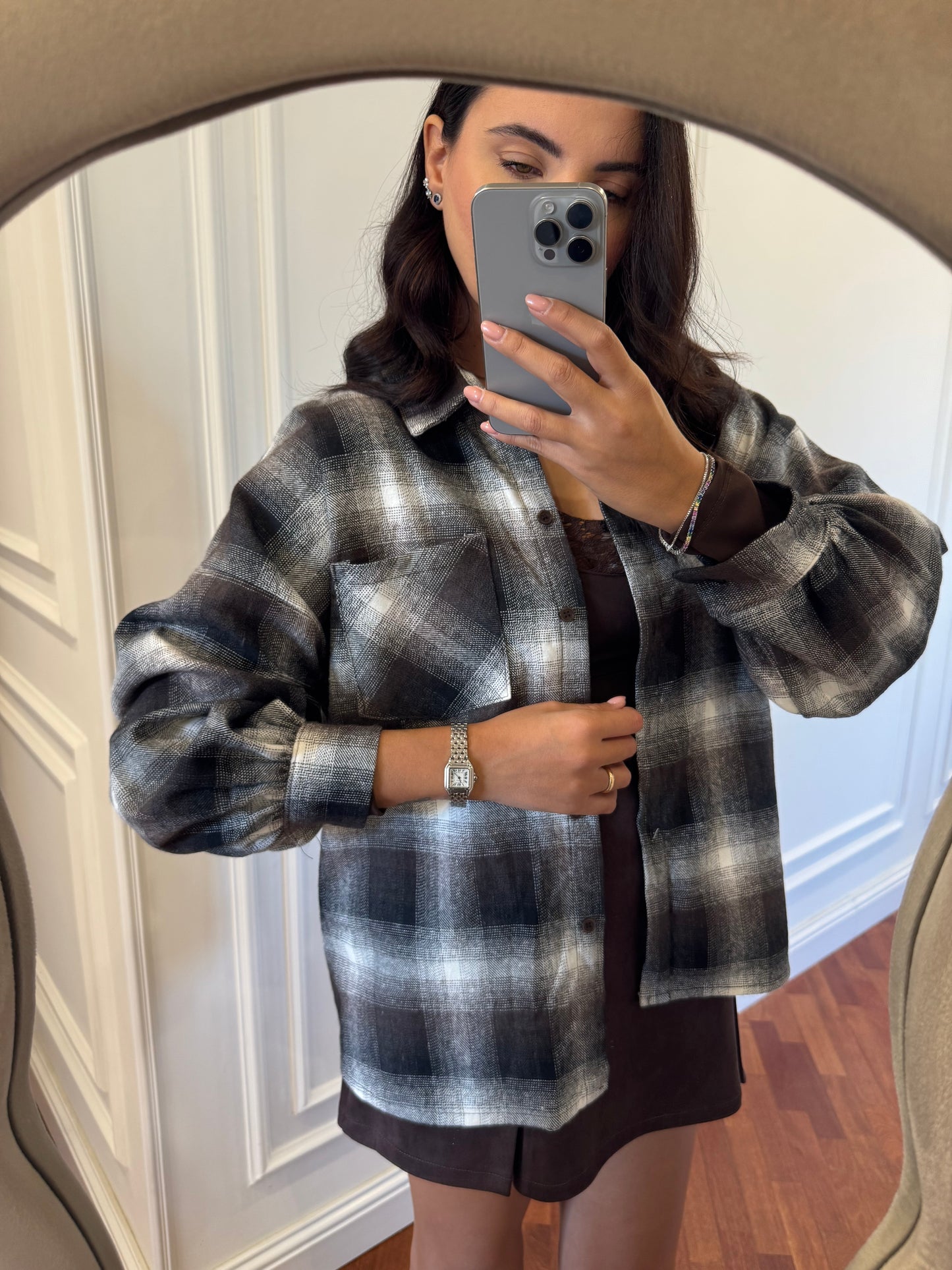 Maxi camicia flanella - fantasia check