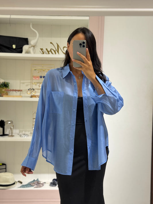 Camicia velata - azzurro