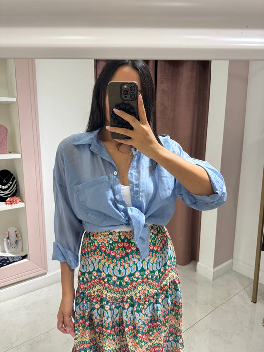 Camicia velata - azzurra