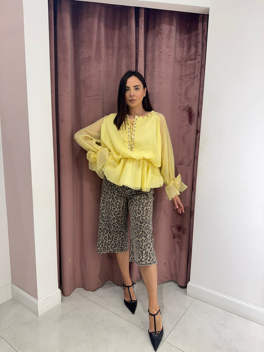 jeans Bermuda - Leopardo