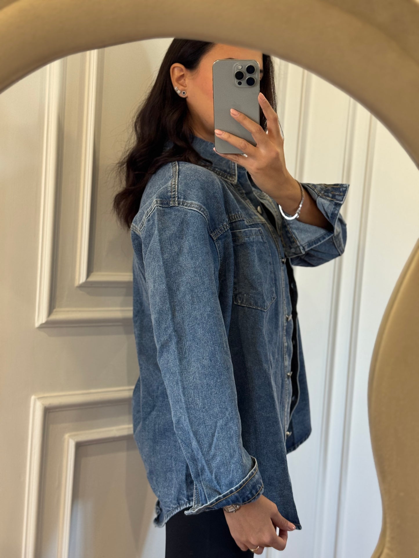 Maxi camicia denim