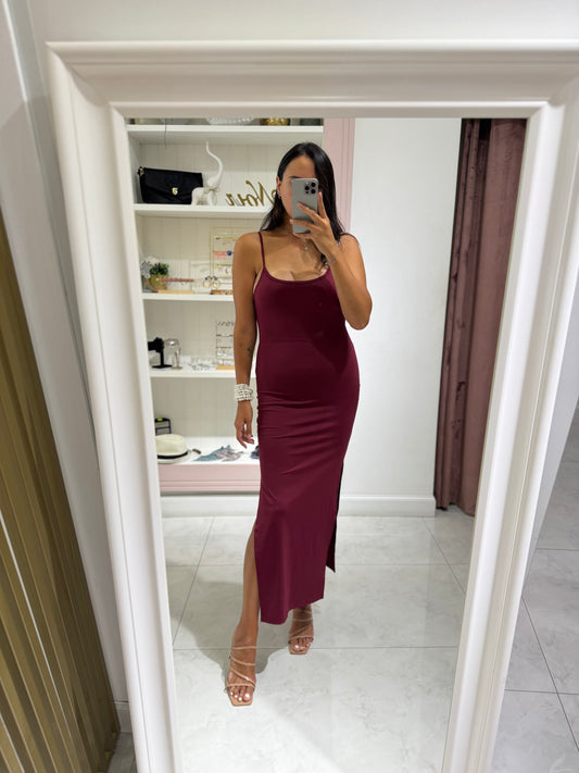 Abito in lycra - bordeaux