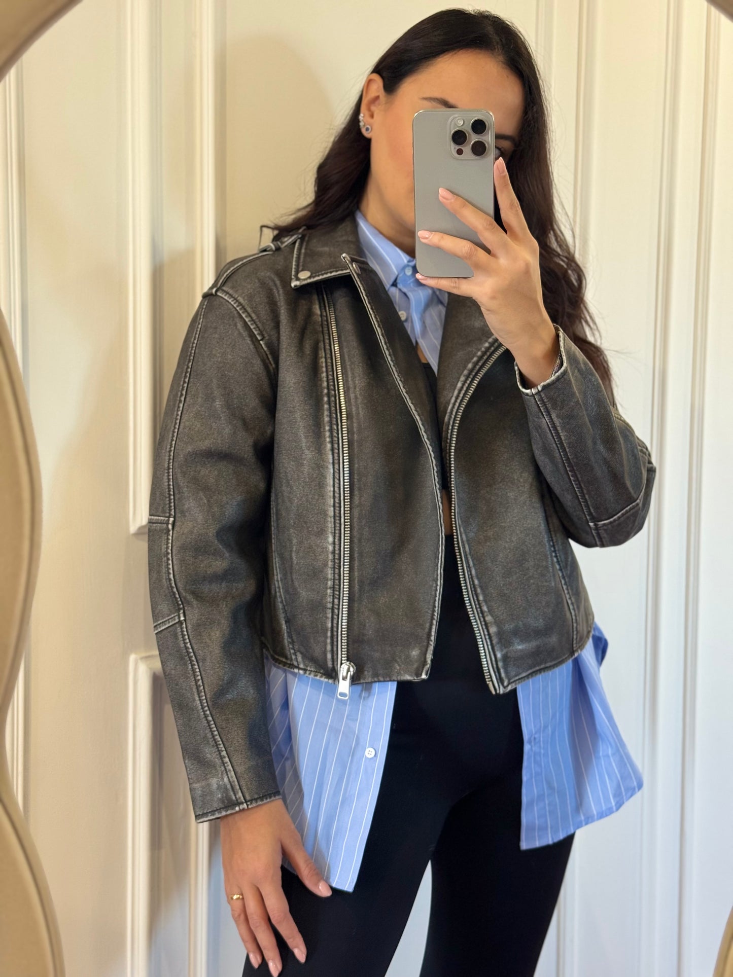 Chiodo crop fumè