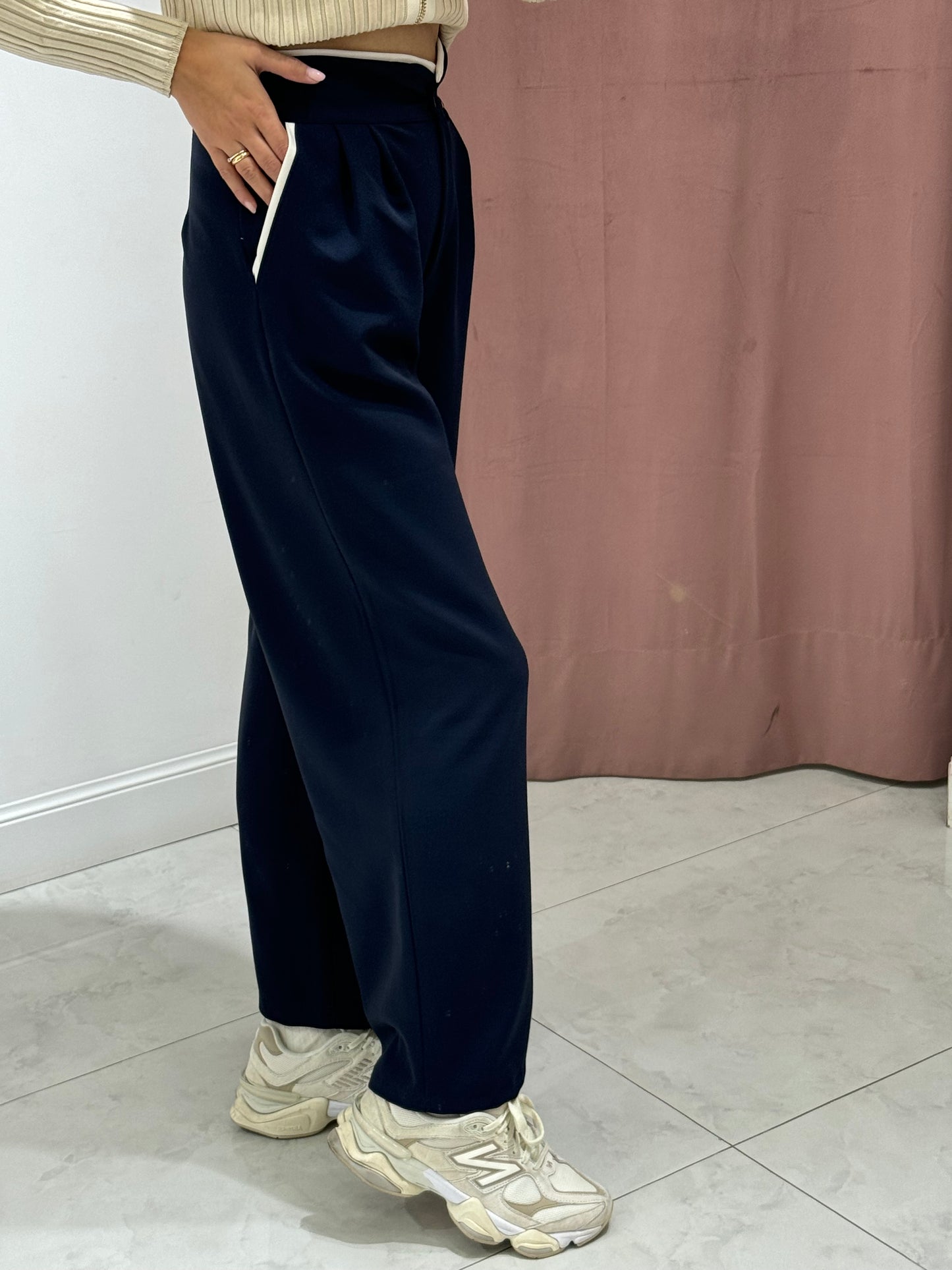 Pantalone palazzo  - Blu Navy