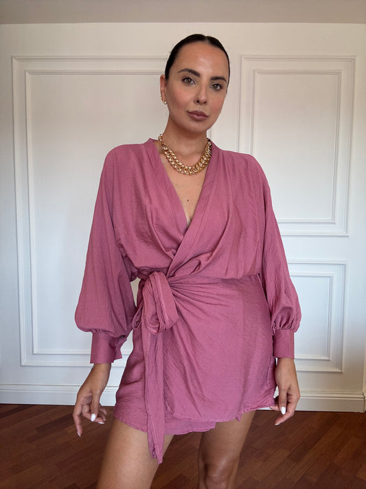 Abito portafoglio basic - rosa