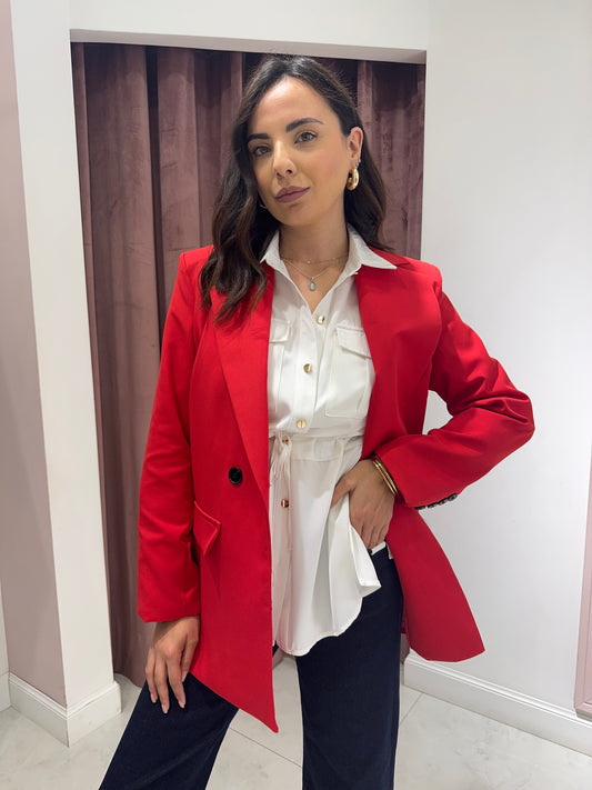Blazer doppio petto - rosso
