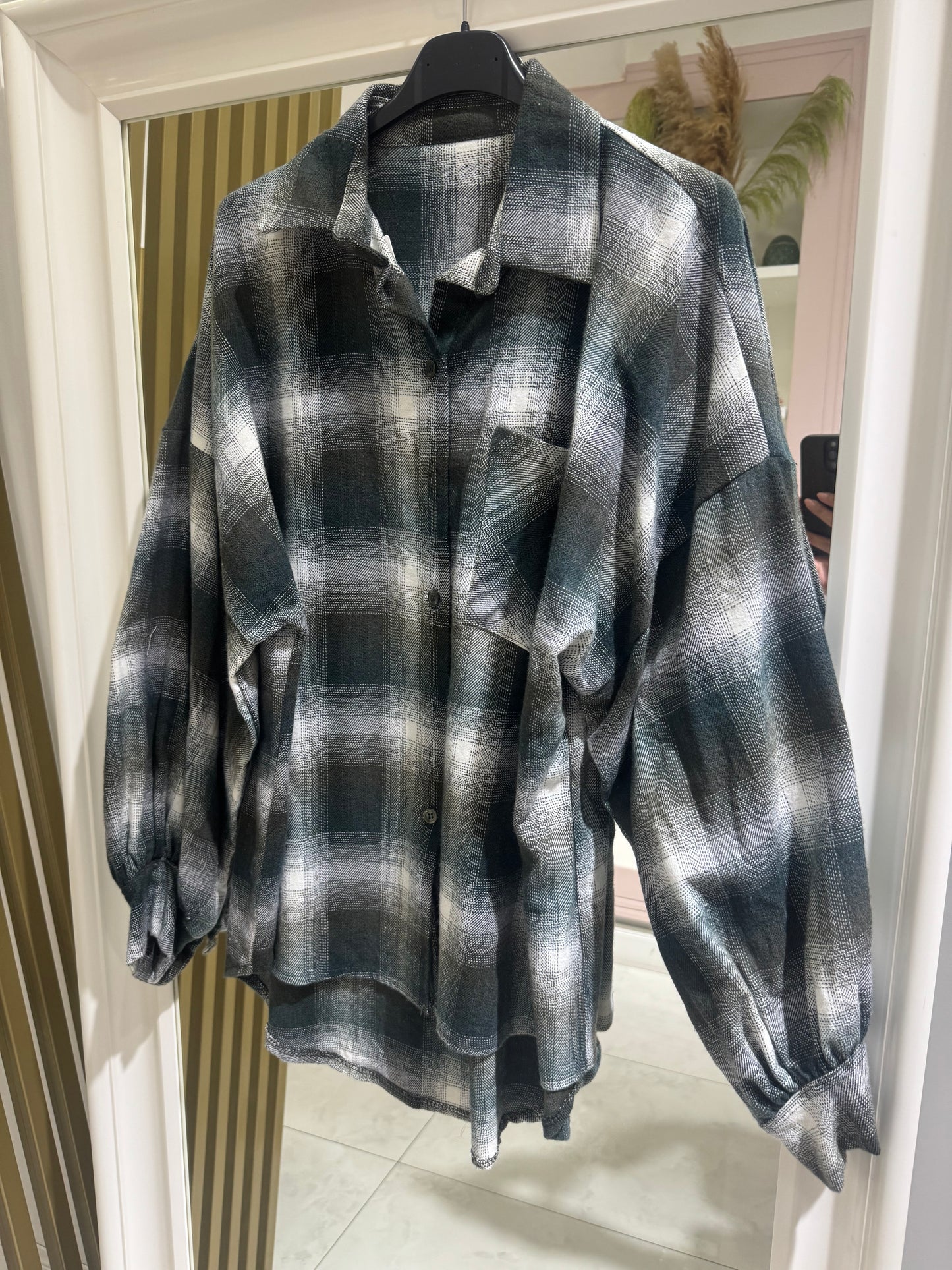 Maxi camicia flanella - fantasia check