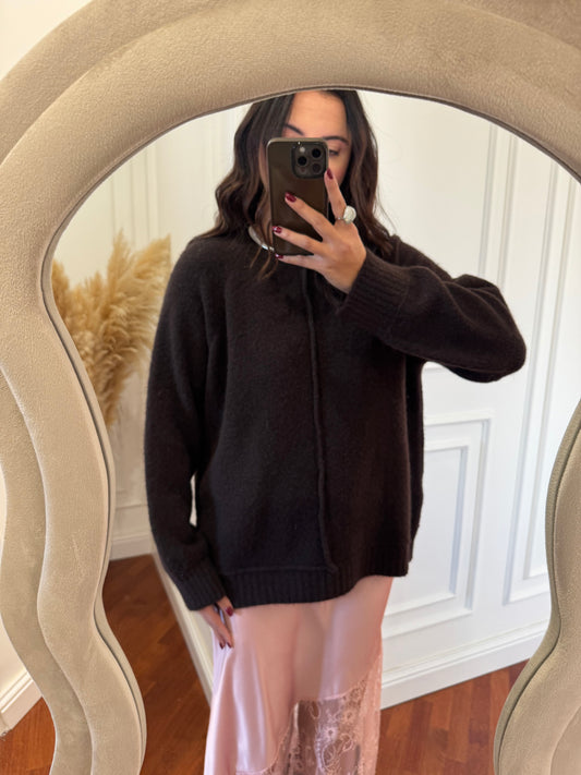 Maxi pull simply - marrone